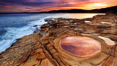 Rocks Water Clouds Pacific Ocean Nature Coast Sky Hills Sea