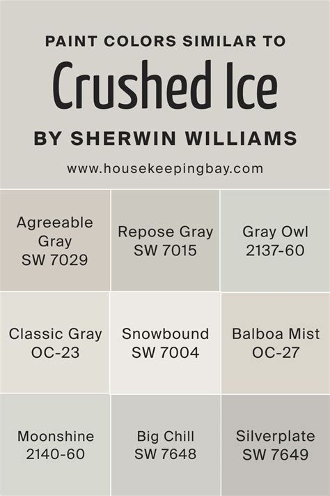 Colors Similar to Crushed Ice SW 7647 by Sherwin-Williams in 2023 | Paint colors, Sherwin ...