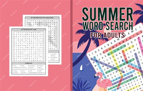 Premium Vector Summer Word Search For Adults Final