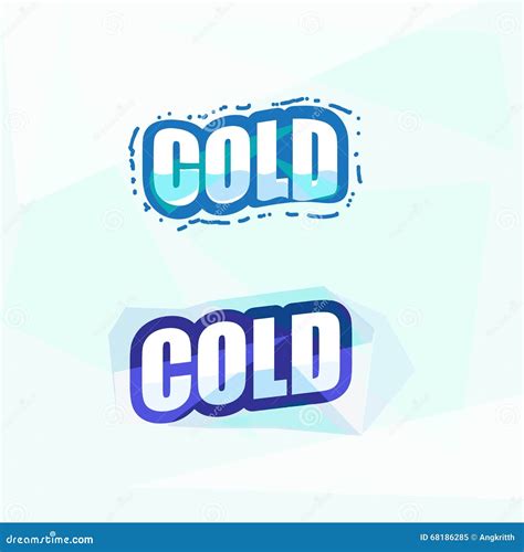 Cold Letters Ice Concept Stock Illustration Illustration Of Water