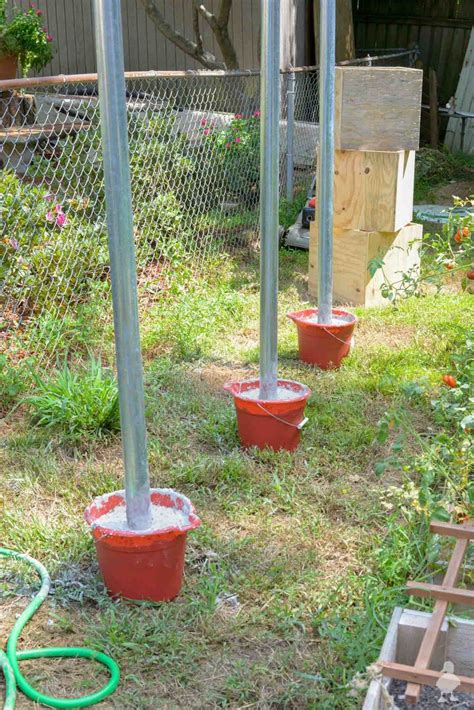 Post In Planter For String Lights