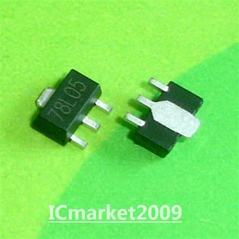 50 PCS 78L05 SOT 89 SMD Positive Voltage Regulators 5V 100mA Transistor