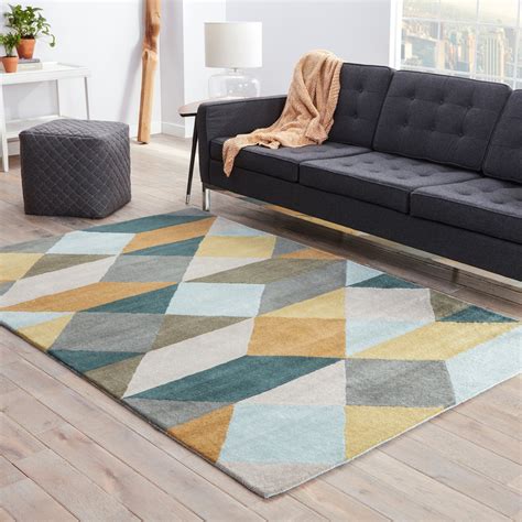 Benson Gray/Yellow Geometric Area Rug & Reviews | AllModern