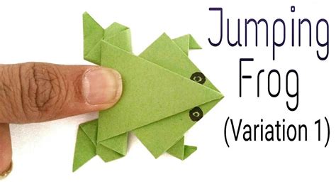 Traditional Jumping Frog Variation 1 Action Fun Origami Tutorial By Paper Folds Youtube