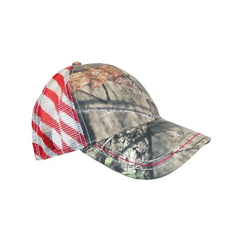 Ctm Camo Baseball Cap With Mesh American Flag Back