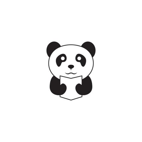 Cute Panda Mascot Cartoon Icon Logo Design Vector Image