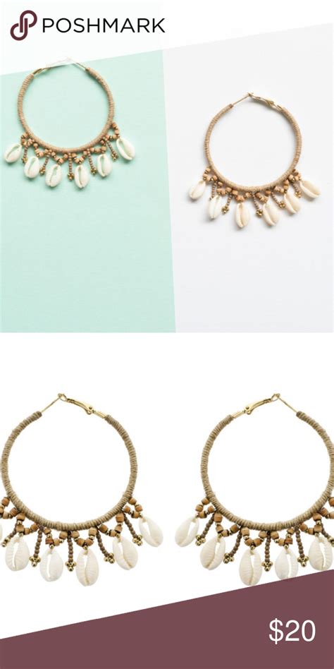 Shell Hoop Earrings Hoop Earrings Earrings Statement Earrings