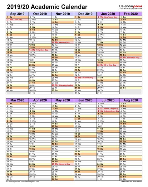 Academic Calendar Template Excel Database