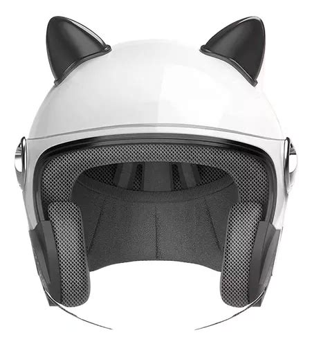 Casco De Motocicleta Con Orejas Gato Para Hombres Y Mujeres Meses Sin