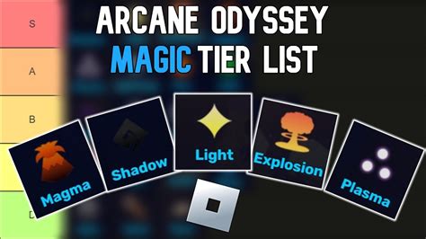 Arcane Odyssey Magic Tier List Youtube