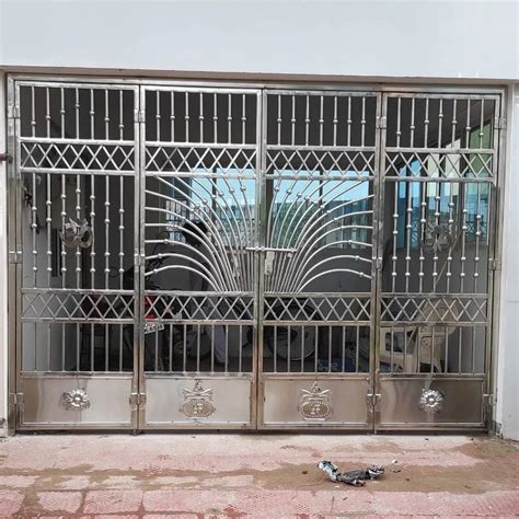 Modern 5 Feet Stainless Steel Double Door Main Gate For Home At 450