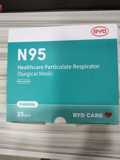 Byd N95 Surgical Mask Health And Nutrition Face Masks And Face Shields On Carousell