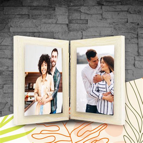 Double Photo Frame Self Print Picture X Cream Color Gift Send Buy