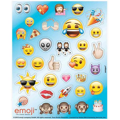 Emoji Sticker Sheets(4) - PartyBell.com