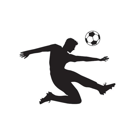 Ilustraci N Vectorial En Blanco Y Negro De La Silueta De Un Jugador De