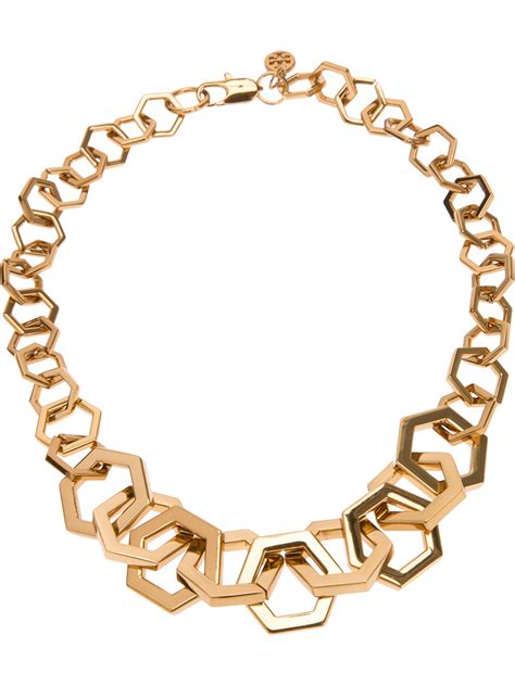 Tory Burch Chain Necklace In Gold Metallic Lyst