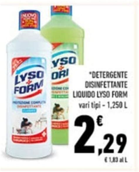 Detergente Disinfettante Liquido Lyso Form Vari Tipi L Offerta