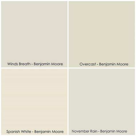 Four Different Shades Of White Paint