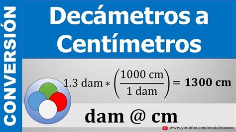 convertir de decametros dam  centimetros cm dam  cm youtube
