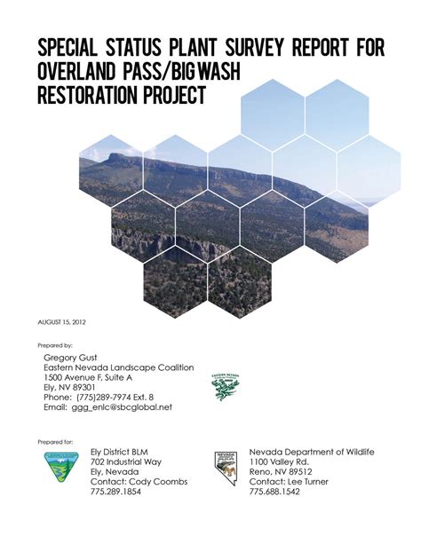 Special Status Plant Survey Report Cover By Untouchabledesign On