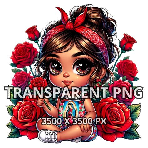 Chibi Cute Latina Baby Girl Png Latina Png Latina Princess Clipart Hispanic Girl Png Chibi