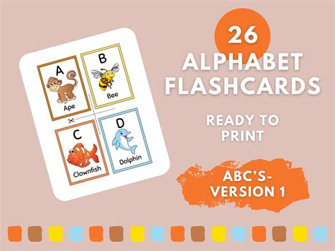 Abc Printable Flashcards Alphabet Flashcards Homeschool Etsy