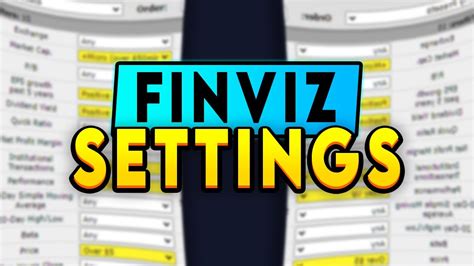 Best Finviz Screener Settings Find Stocks Before They Explode Youtube