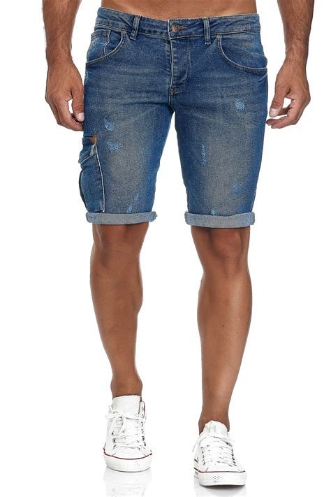 TAZZIO Jeans Shorts Slim Fit Herren Cargo Hose Stretch Bermuda