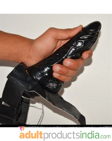 Hollow Strap On Dildo With Vibration Black Adult Products India