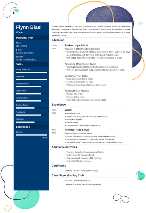 Teen Resume Examples, Template & Writing Guide