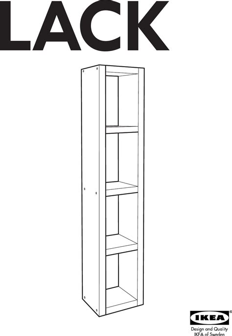 Ikea Lack Shelving Unit X Assembly Instruction