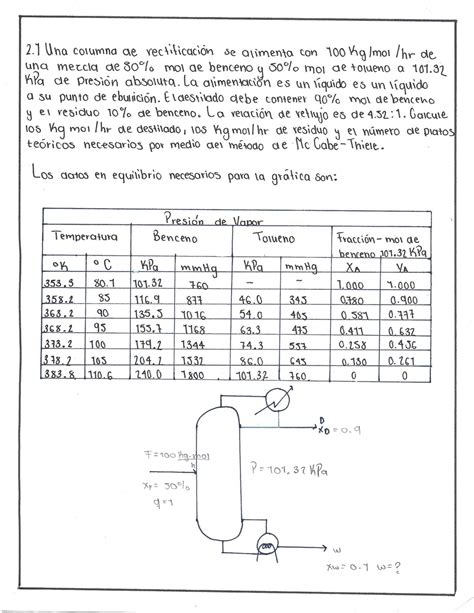 2 1 Sin Grafica Ejercicios De Clases Procesos De Sparacion Studocu