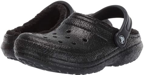 Crocs™ Classic Glitter Lined Clog In Black Lyst