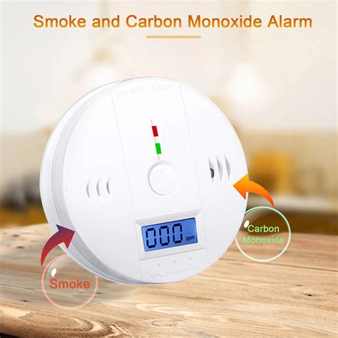 Alarma De Mon Xido De Carbono Y Humo Detector De Humo Alimentado Por