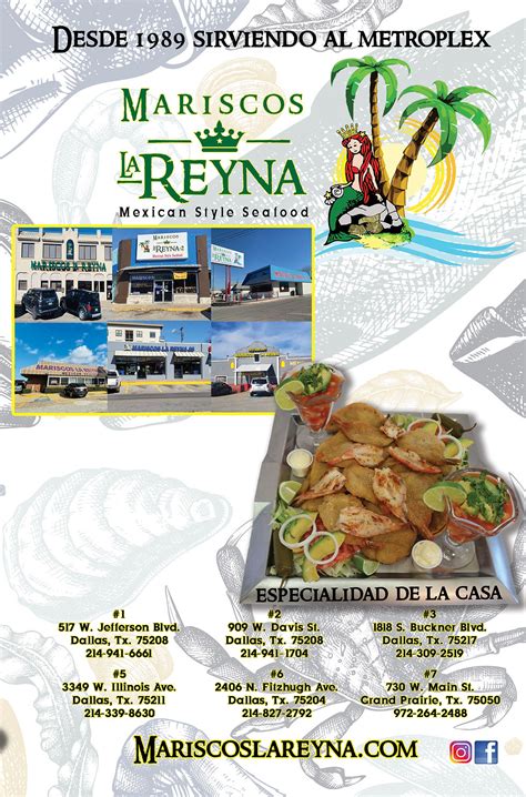 Menu Mariscos La Reyna