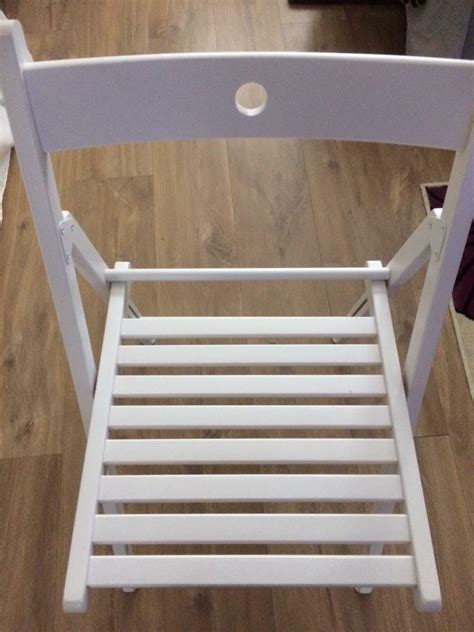 Ikea White Wooden Folding Chairs X 4 In Frimley Surrey Gumtree
