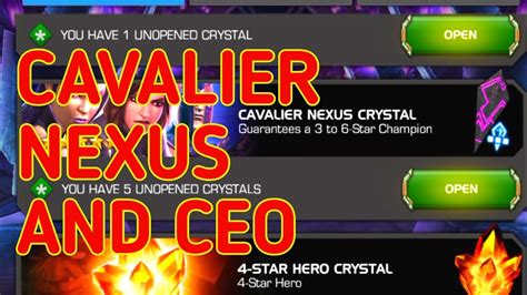 Mcoc Cavalier Nexus Crystal Opening Ceo Luck Crystal Opening Youtube