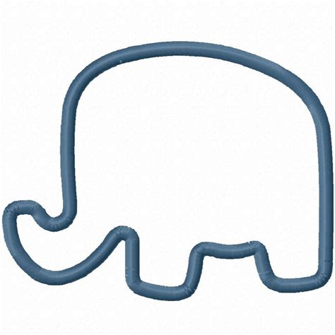 Baby Elephant Outline