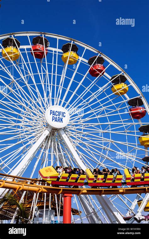 Pacific Wheel Ride In Pacific Park Amusement Park In Santa Monica Pier