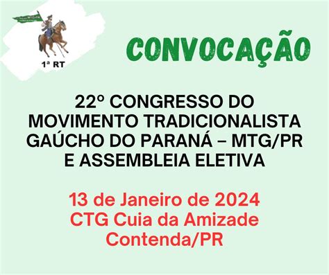 Convoca O Congresso Do Movimento Tradicionalista Ga Cho Do