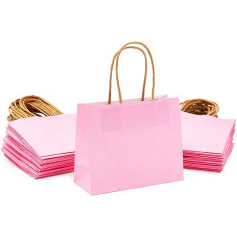 Mini Pink Gift Bags with Handles (6 x 5 x 2.5 in, 50 Pack), PACK - Kroger