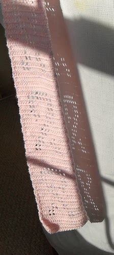 Ravelry Pink Ribbon Reverse Filet Scarf Pattern By Hazel Furst