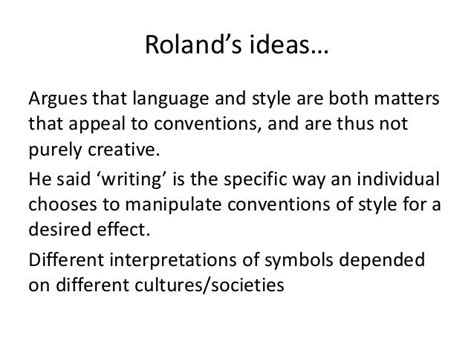 Roland Barthes And Semiotics