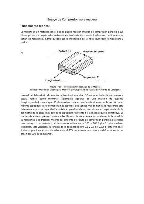 Ensayo de Compresión para madera 1 Ensayo de Compresión para madera