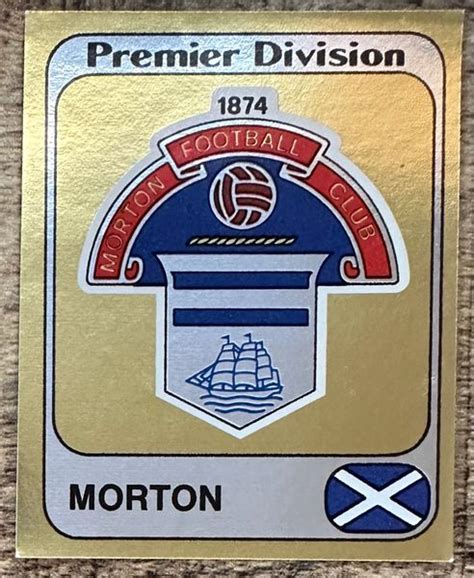 Original Unused Panini Football Sticker Morton Badge