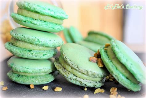 Macarons La Cr Me De Pistache Ti Flo S Cooking