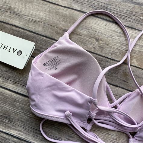 Athleta Swim New Athleta Tie Back Triangle Bikini Top In Purple