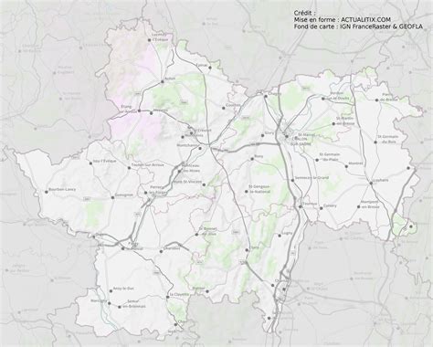 Saône et Loire carte » Voyage - Carte - Plan