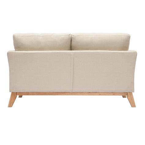 Miliboo Canap Scandinave D Houssable Places En Tissu Beige Et Bois