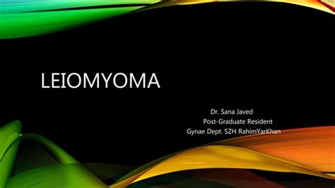 Leiomyoma Ppt